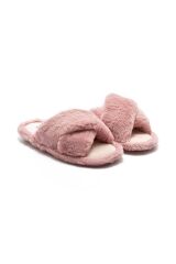 TWIGY TW ÇAPRAZ PEMBE PELUŞ KADIN EV TERLİK 36/41