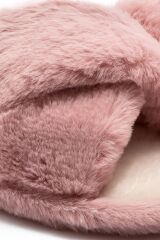 TWIGY TW ÇAPRAZ PEMBE PELUŞ KADIN EV TERLİK 36/41