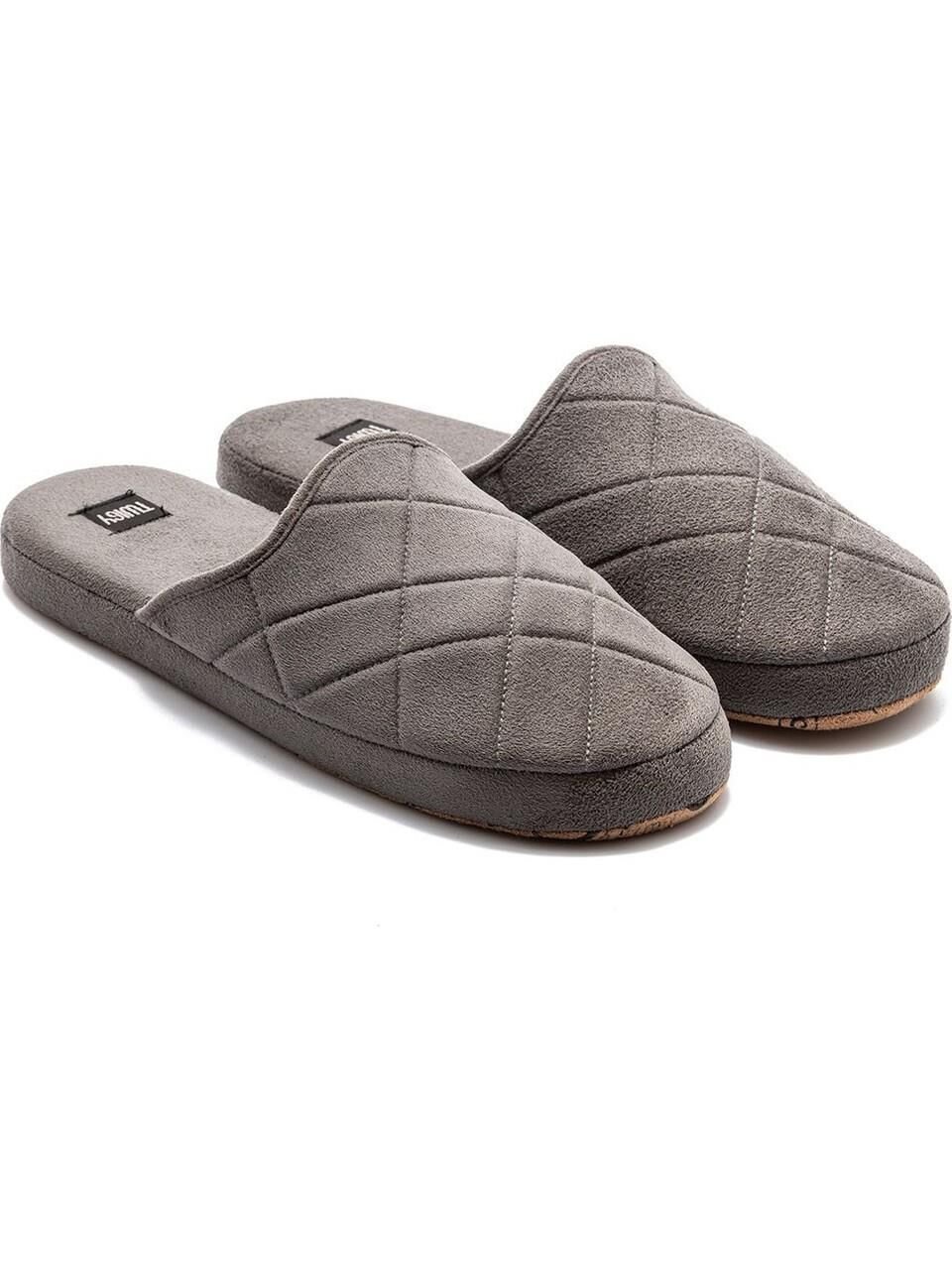 TWIGY TW BAKO GRİ ERKEK SESSİZ TABAN EV TERLİK 41/46