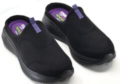 KİNG PAOLO KADIN MEMORY FOAM TABAN TERLİK SİYAH-MOR - 39