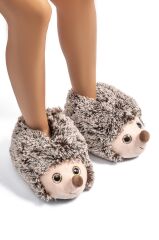 TWIGY TW KİRPİ 23 KAHVE KADIN HAYVANLI PANDUF 36/41