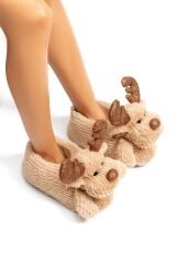 TWIGY TW GEYİK STAR KAHVE KADIN HAYVANLI PANDUF 36/41