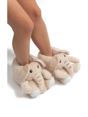 TWIGY TW ELFİ BEJ KADIN HAYVANLI PANDUF 36/41