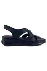 MAMMAMİA KADIN SANDALET SİYAH PEN - 38