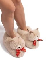 TWIGY TW SİSİ BEJ KADIN HAYVANLI PANDUF 36/41