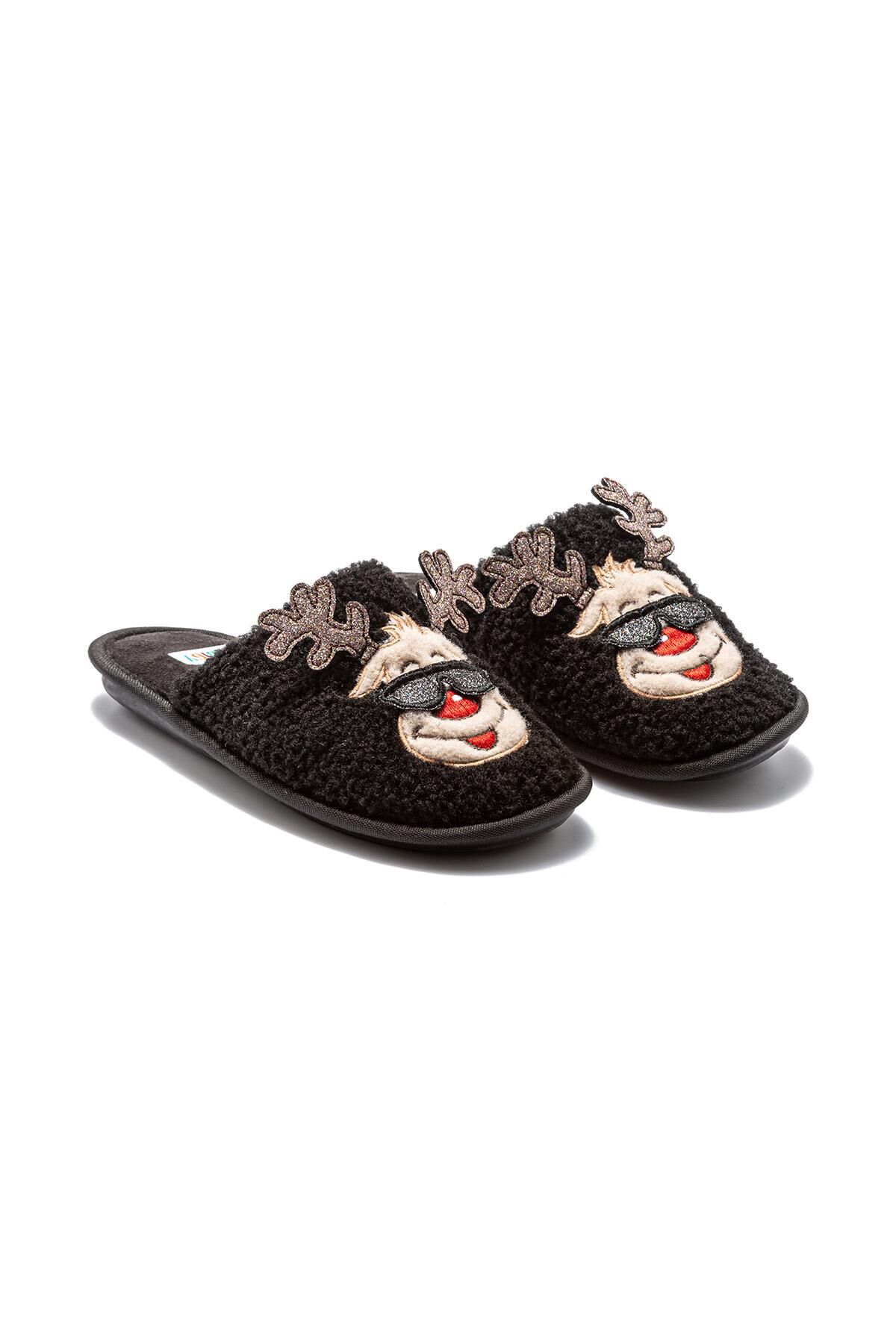 TWIGY TW HAPPY SİYAH KADIN EV TERLİK 37/41